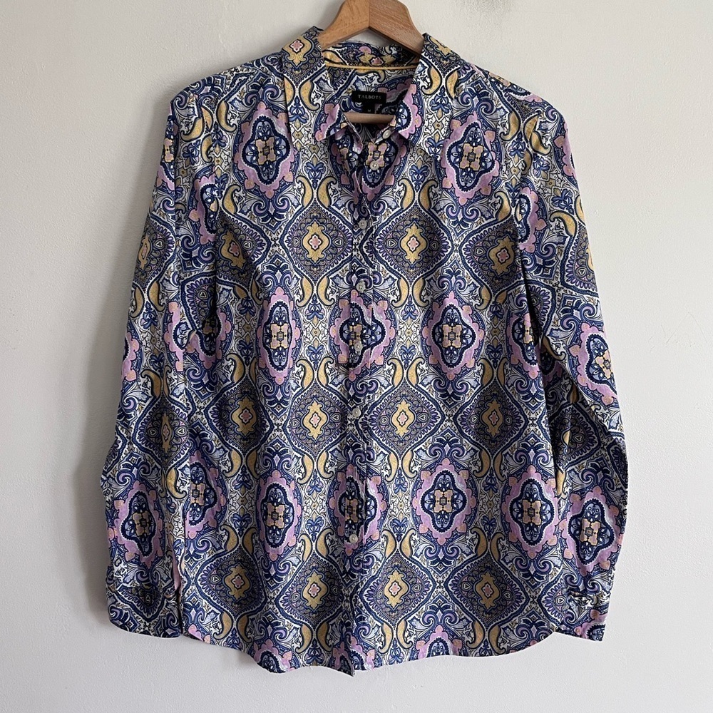 Talbots Paisley Print Button Down shirt